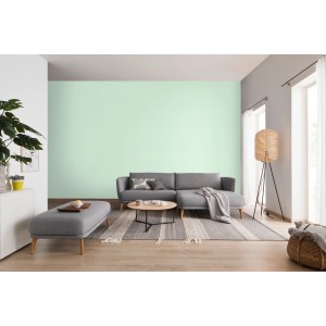 Wohnraum mit Wandfarbe Schöner Wohnen Glimmerfarbe Flash Mint, 2,5 l.