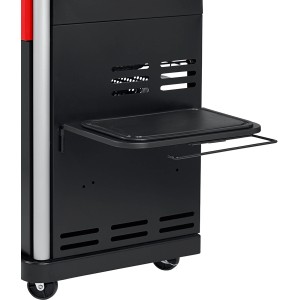 Char-Broil Multifunktionsablage Made2Match am Grill, seitliche Ablage mit Schneidebrett und Halterung.