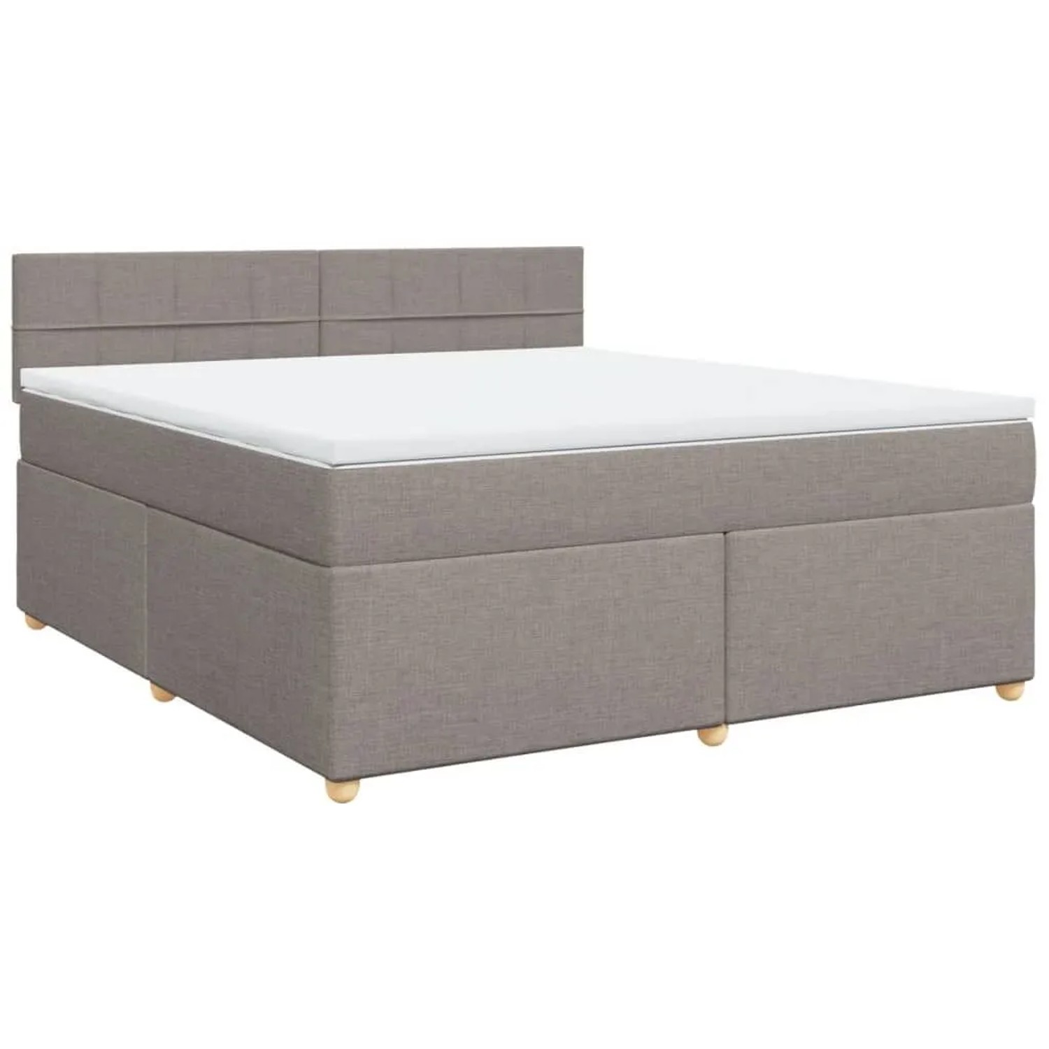 vidaXL Boxspringbett mit Matratze Taupe 180x200 cm Stoff 3286763 günstig online kaufen