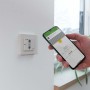Schellenberg Funk-Rollladenschalter Unterputz Weiß mit Smartphone-Steuerung.