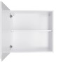 Weißer Held Küchen Hängeschrank Gera, 60 cm, mit geöffneter Tür und Einlegeboden.