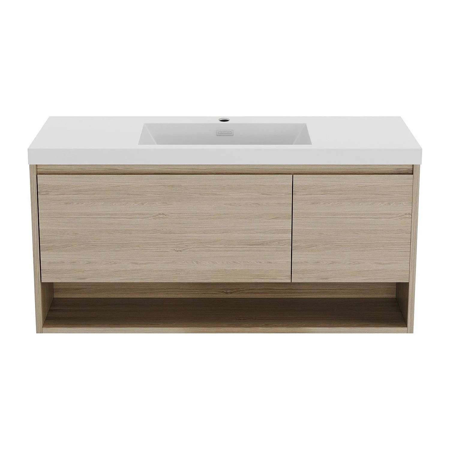Vente-unique Einzelwaschtisch Pujuka Naturfarben Hell 120 cm