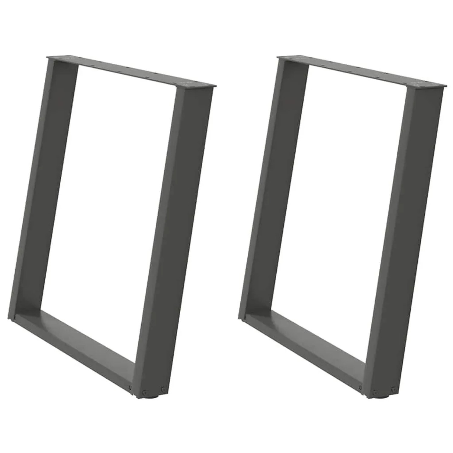 vidaXL Esstischbeine U-Form 2 Stk Anthrazit 80x72-73 cm Stahl 4012798
