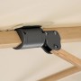 Detailaufnahme: Mechanik des Schneider Ampelschirm 360 cm x 300 cm Natur. Kurbel und Gelenk.