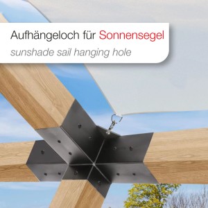 SOTECH Mittelverbinder 90 x 90 mm 4-Wege-Verbinder Vierkant Stahl Verzinkt Schwarz Pulverbeschichtet für Höchsten Korrosionsschutz