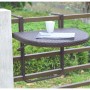 Klappbarer Balkon-Hängetisch Agra, 60x50 cm, braun, ideal für kleine Balkone.