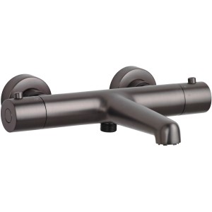 Schöner Wohnen Wannen-Thermostat Dicu Eco-Stop in Anthrazit für die Wandmontage.