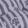 Anthrazit Hundekissen (70x100) mit Pfotenmuster, ideal als Hundebett oder Hundekorb.