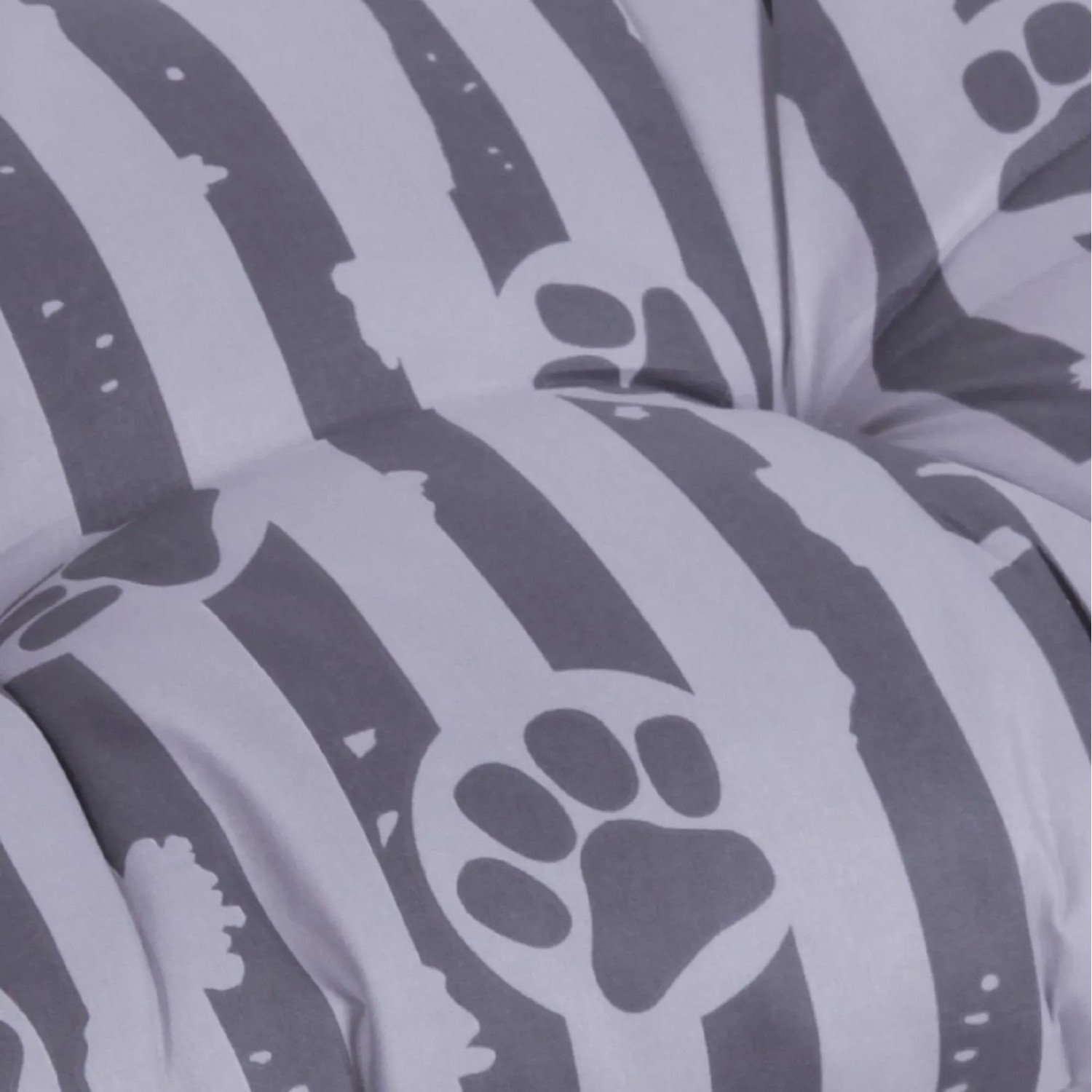 Anthrazit Hundekissen (70x100) mit Pfotenmuster, ideal als Hundebett oder Hundekorb.