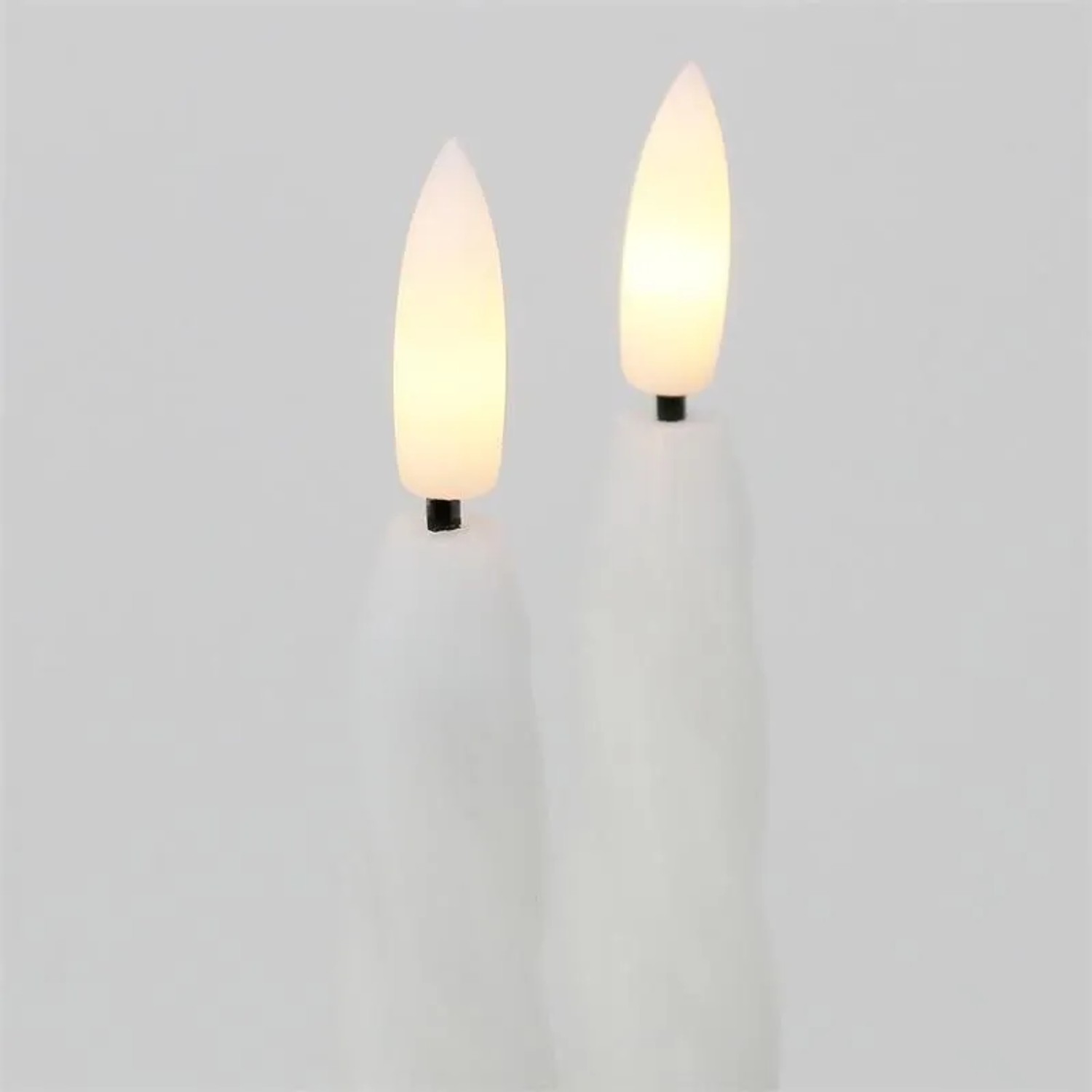 Star Trading LED Stabkerzen SHINE Gedreht 2er Set Warmweiß 3D Flamme