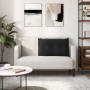 Schwarzes vidaXL Rückenkissen (80x50 cm) aus Cordstoff auf einem Sofa.