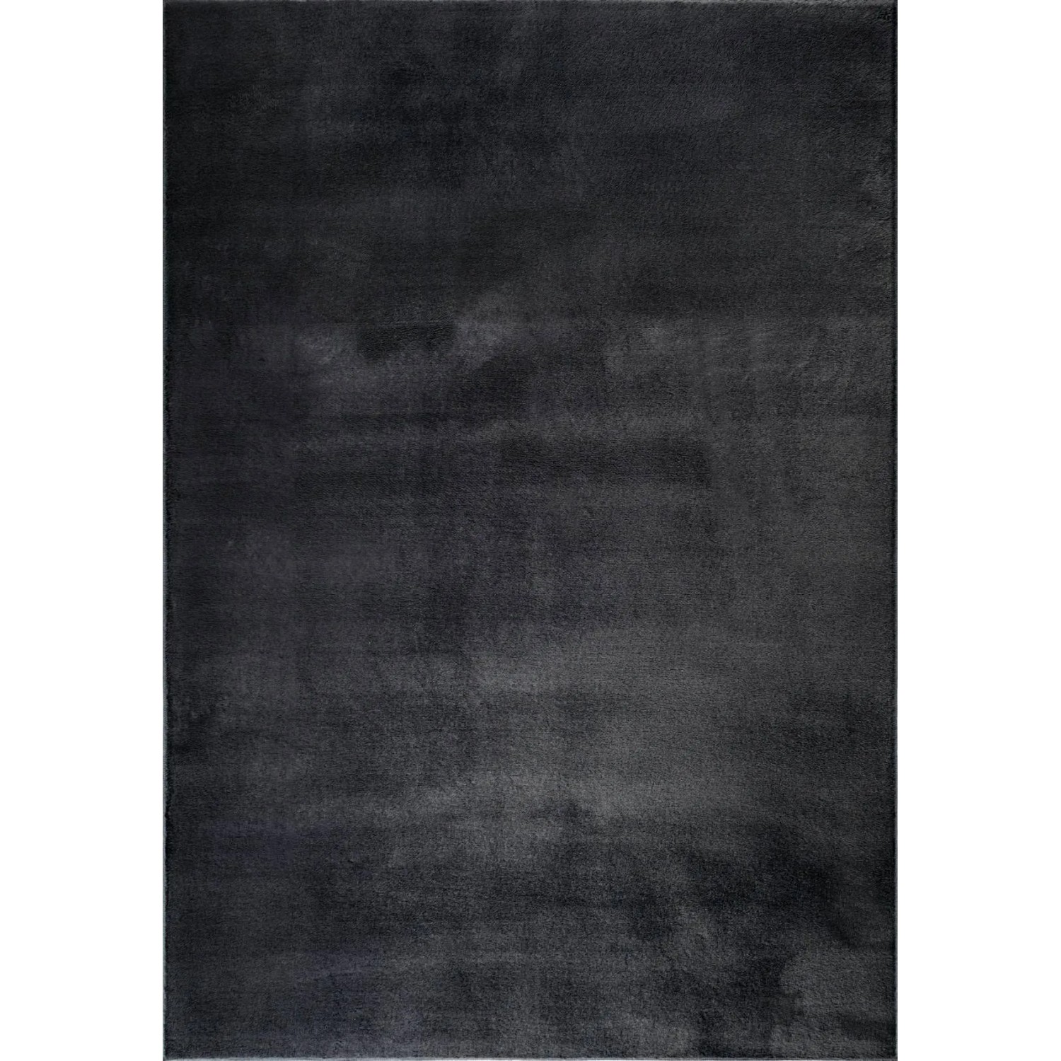 Floornovo Kurzflor Teppich, schwarz, 340x240 cm. Einfarbiger Teppich für Wohnräume.