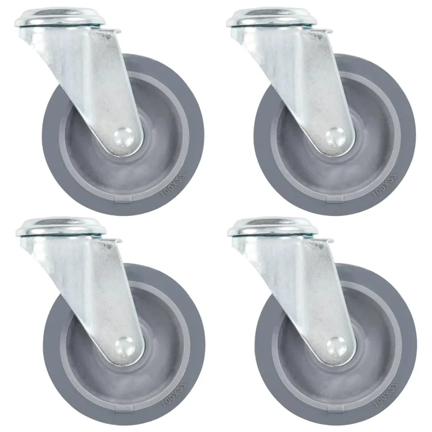 vidaXL Lenkrollen mit Bolzenloch 4 Stk 100 mm 143426