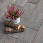 Diephaus Terrassenplatte Ruda Terra in Holzoptik, 40x20x6 cm, als Pflasterstein für Terrasse und Garten.