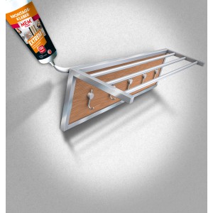 MEM Montage-Kleber Extrem beim Anbringen einer Garderobe an der Wand.