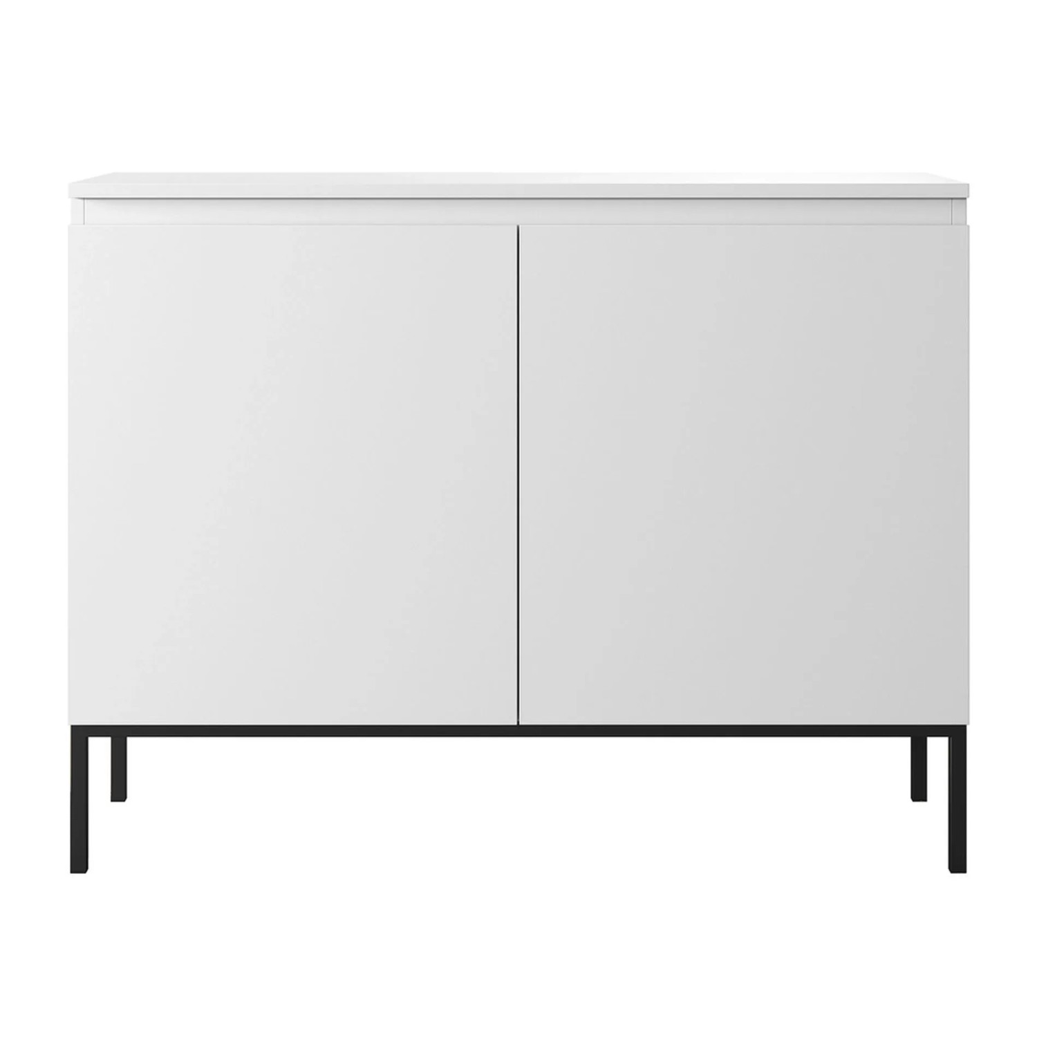 Selsey Sideboard Bemmi 100 cm Weiß mit Schwarzen Beinen