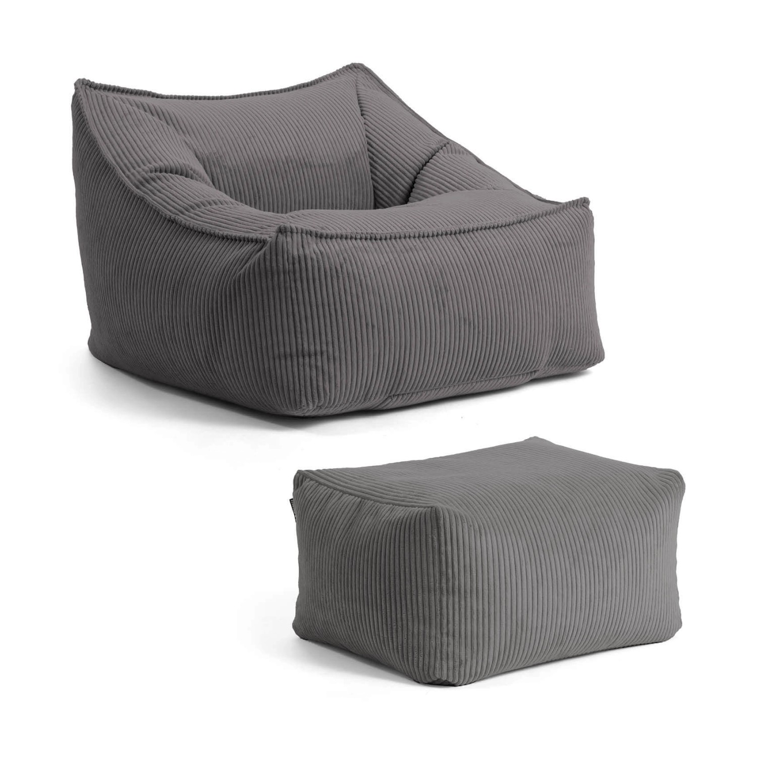 mokebo Sitzsack Sessel mit Hocker aus Cord Der Lümmel XXL Sitzsack Cord Ses günstig online kaufen