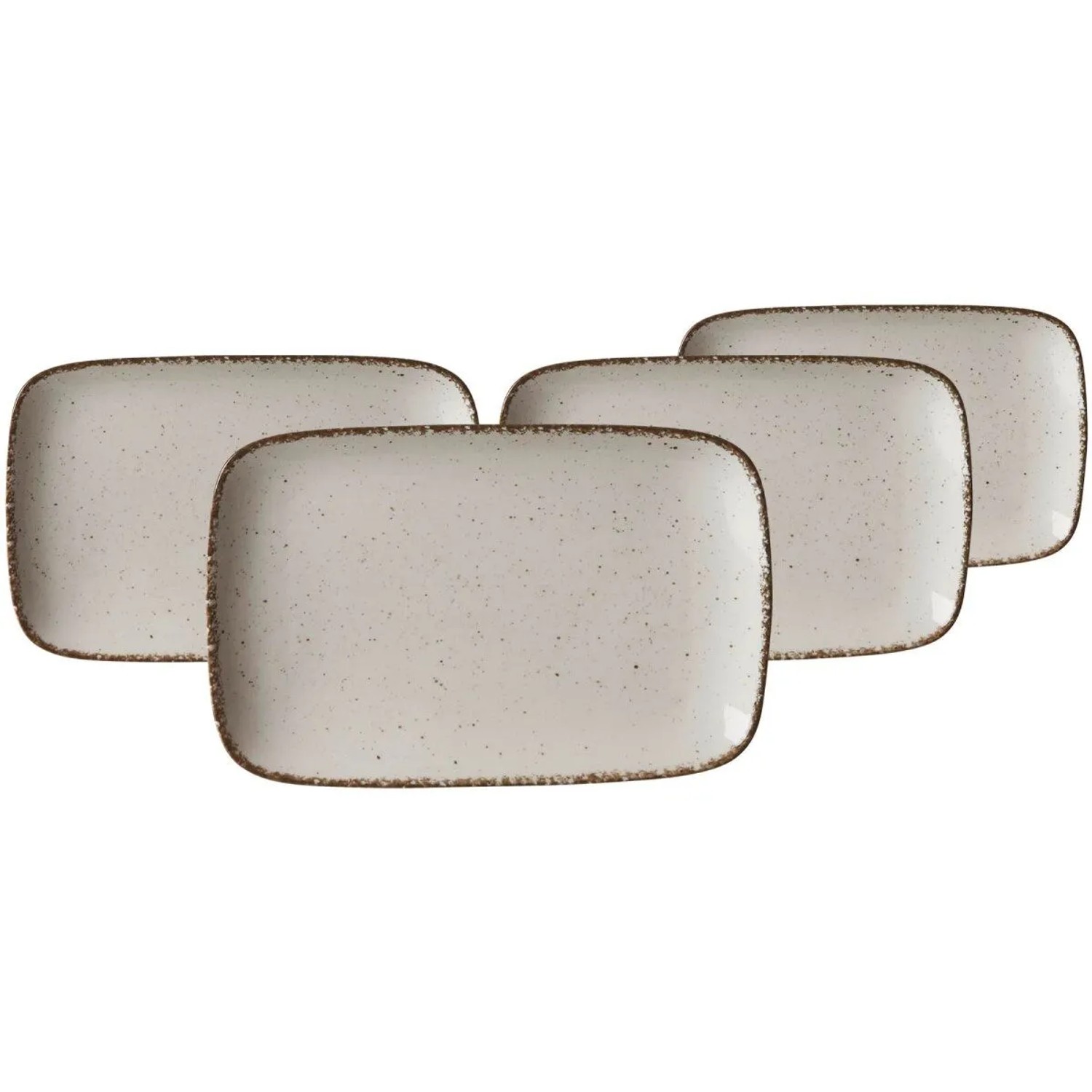Ritzenhoff & Breker Casa Platte 24 x 15,5 cm 4er Set Creme