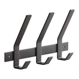 SOTECH Blackline ALBA Hakenleiste Groß 257 mm mit 3 Haken Schwarz Pulverbeschichtet