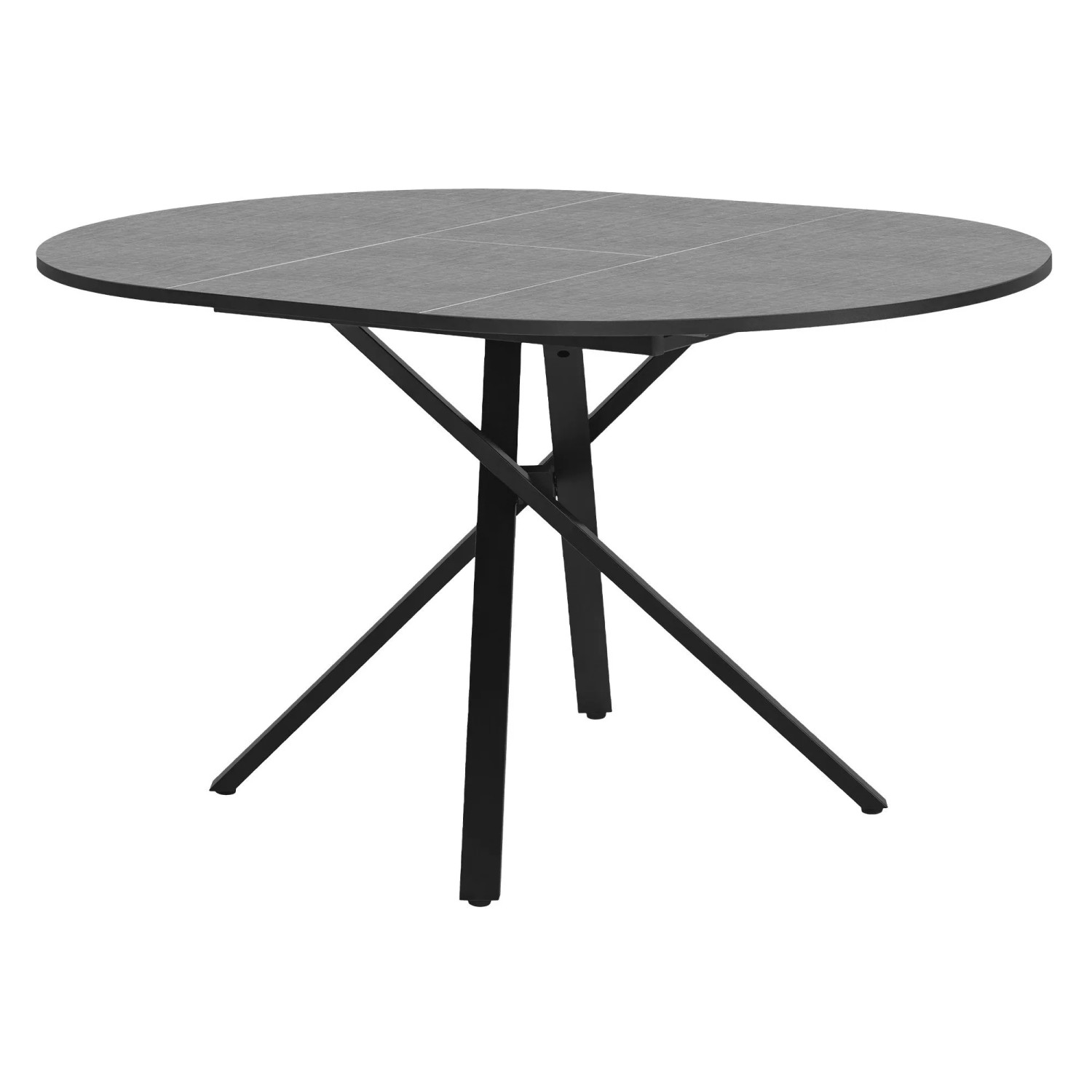 ML-Design Esstisch Ausziehbar Rund Grau Meliert 100-140x76x100 cm