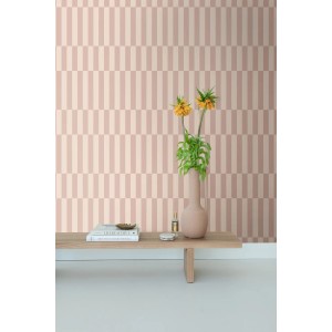 ESTAhome Tapete Streifen Altrosa 50 x 900 cm