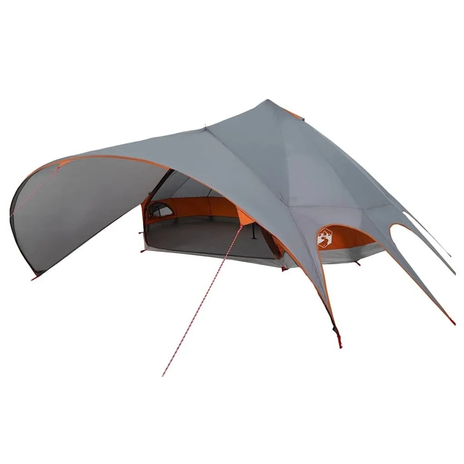 vidaXL Teepee Zelt mit Dach Grau und Orange 600 x 600 x 347 cm 42004019