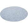 Runder, melierter, blauer Schlingenteppich Memory, 100cm Durchmesser.