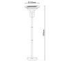 Schwarze Näve LED Solar Stehleuchte Nora, 139cm hoch, für den Garten oder die Terrasse.
