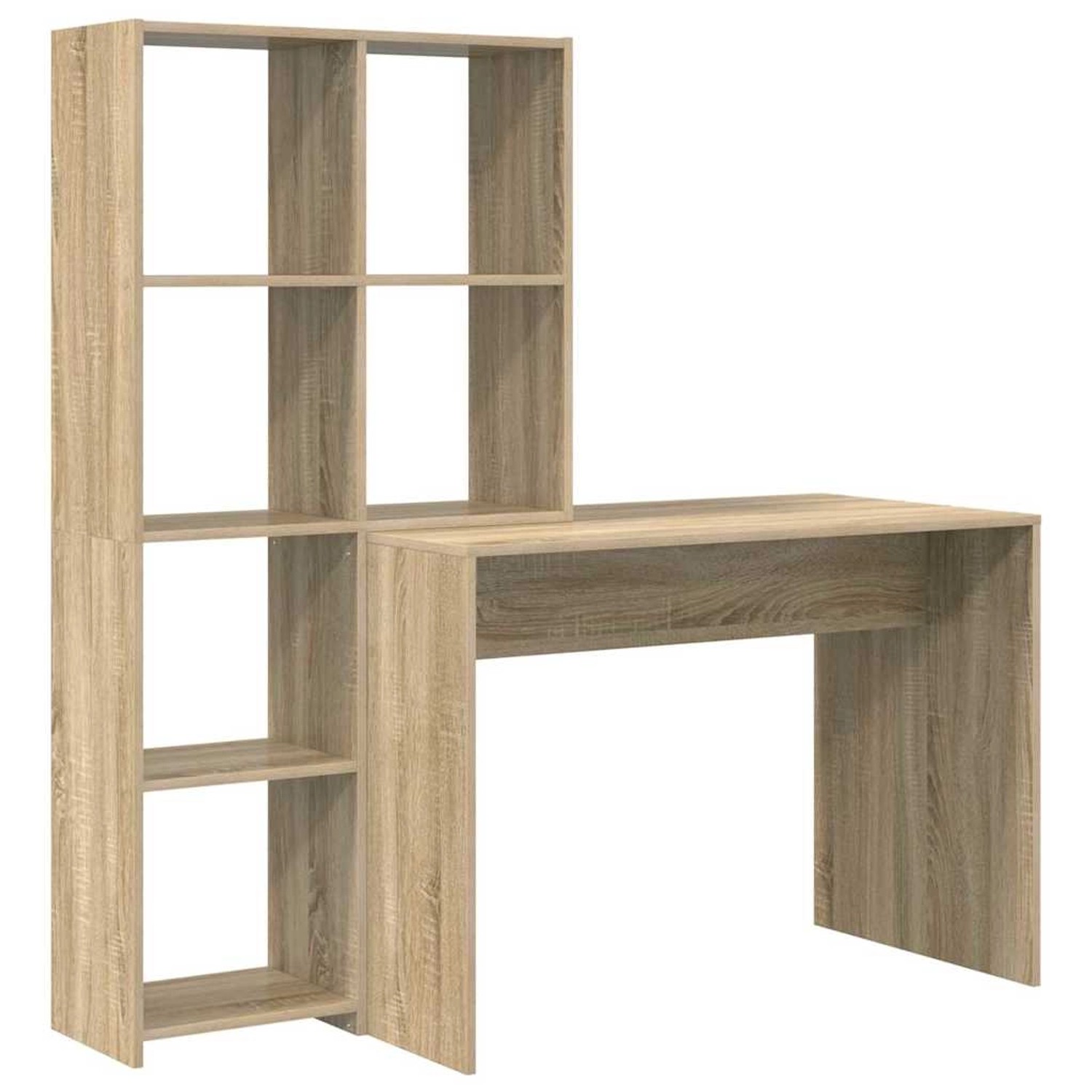 vidaXL Schreibtisch Sonoma-Eiche 138,5 x 55 x 143 cm Holzwerkstoff 3337251 günstig online kaufen