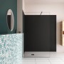 Schwarzes AICA H-Profil (210cm) für 3mm Aluverbundplatten als Duschrückwand.