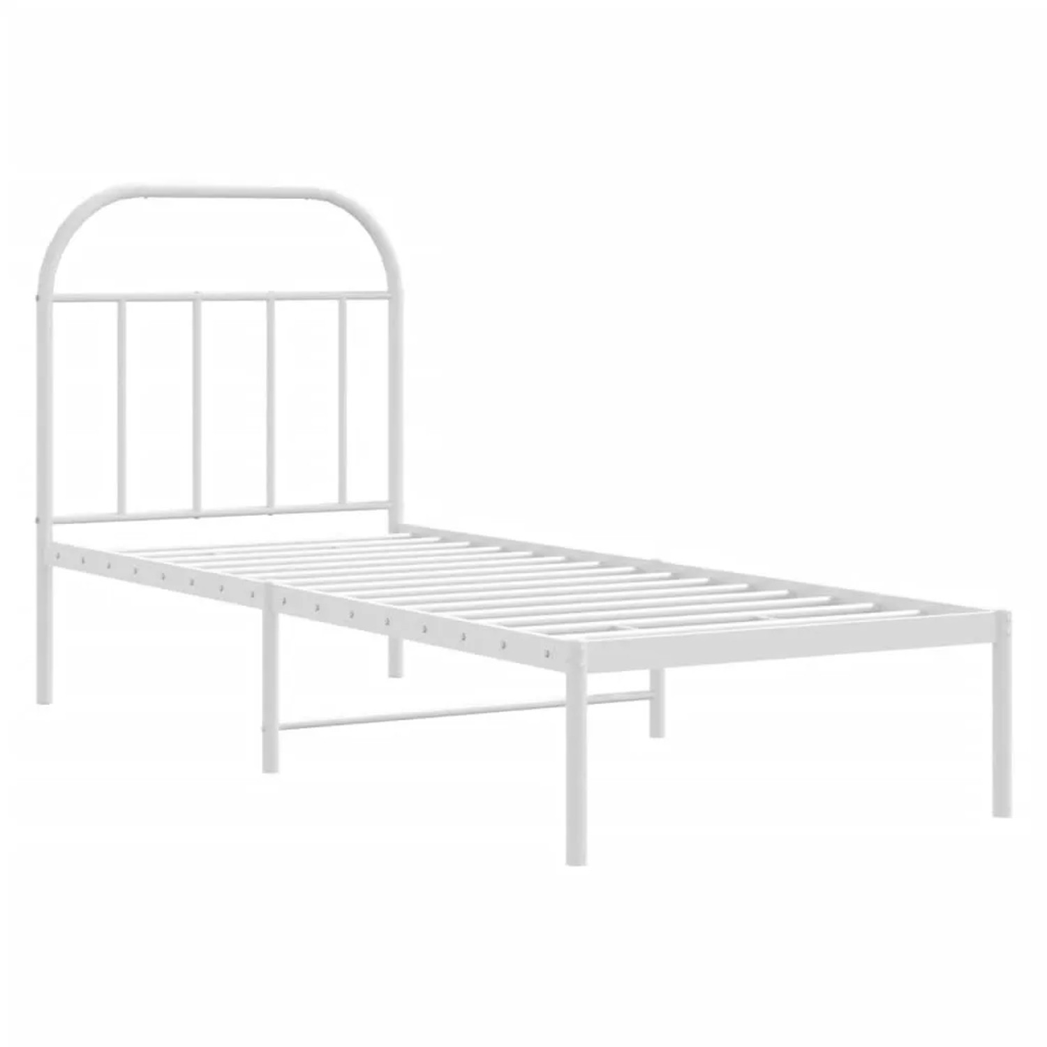 vidaXL Metallbett ohne Matratze mit Kopfteil Weiß 75x190 cm 353674 günstig online kaufen