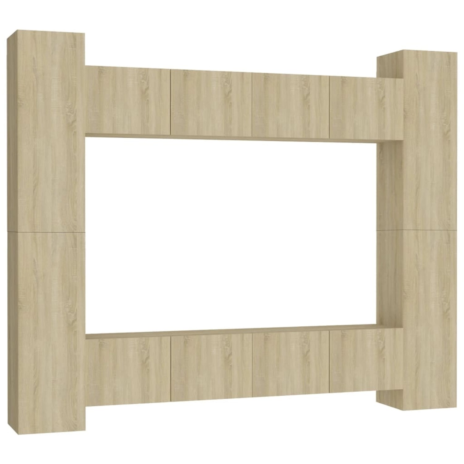 VidaXL 8-tlg. TV-Schrank-Set Sonoma-Eiche Holzwerkstoff 4