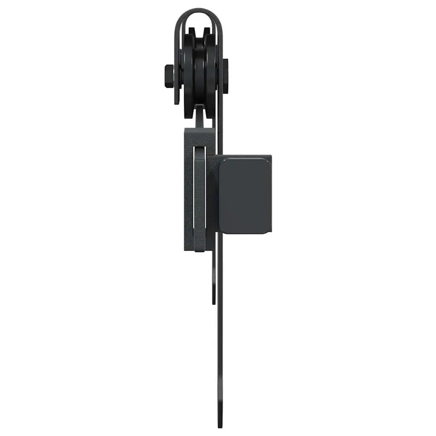 vidaXL Schiebetürbeschlag Set, 213cm, Karbonstahl, für Schranktüren.