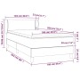 vidaXL Boxspringbett schwarz, 100x200 cm, Stoff. Bett mit Matratze, Kopfteil und Matratzenauflage.