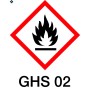 GHS02 Gefahrensymbol: Flamme in rotem Quadrat, kennzeichnet entzündlichen STALOC Power Schaum Reiniger.