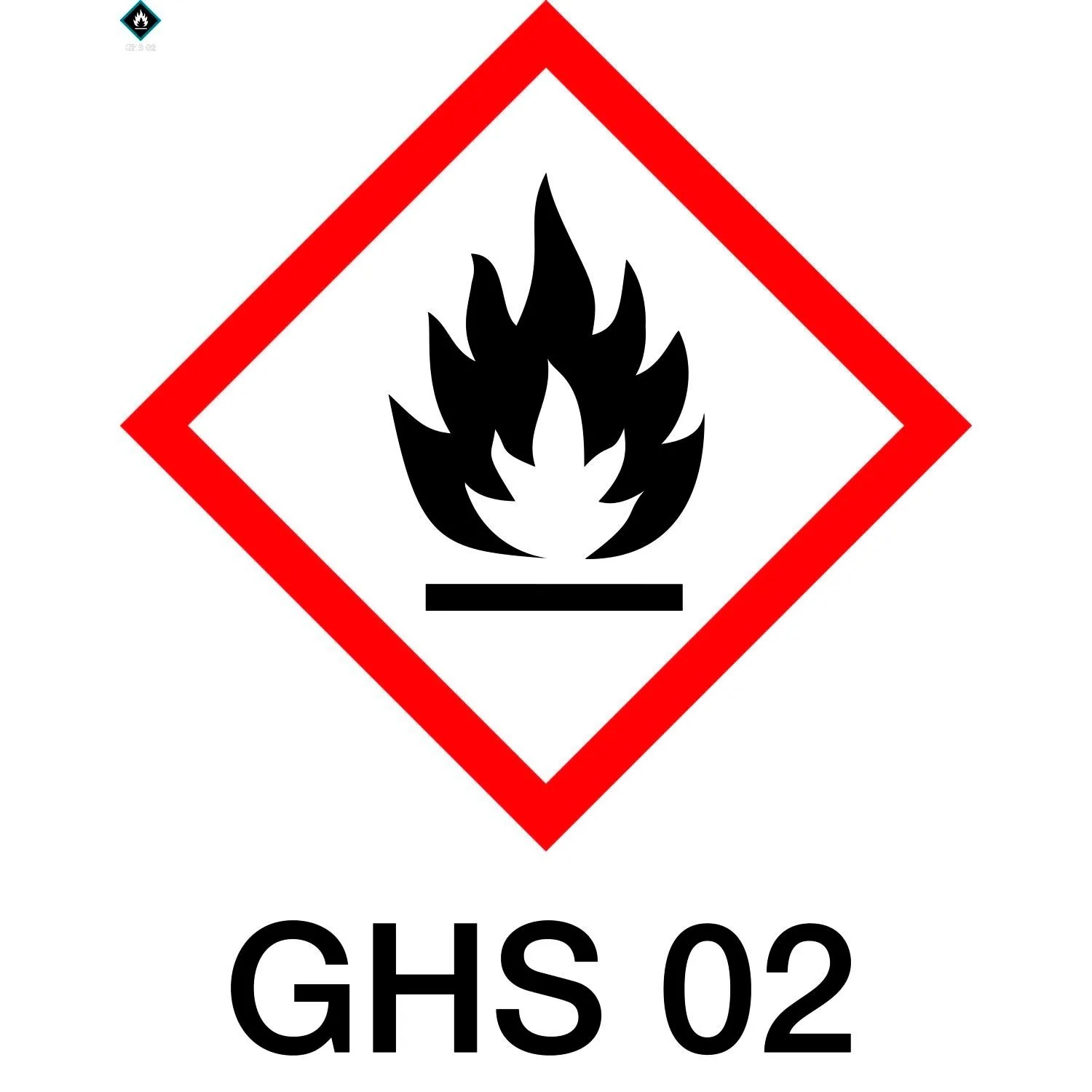 GHS02 Gefahrensymbol: Flamme in rotem Quadrat, kennzeichnet entzündlichen STALOC Power Schaum Reiniger.