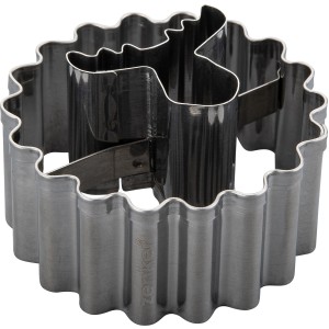 Zenker Ausstecher Linzer mit Elchkopf, silberner Edelstahl Küchenhelfer für Plätzchen.