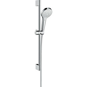 Hansgrohe Croma Select S Brauseset Multi EcoSmart, Brausestange 65 cm, Weiß/Chrom