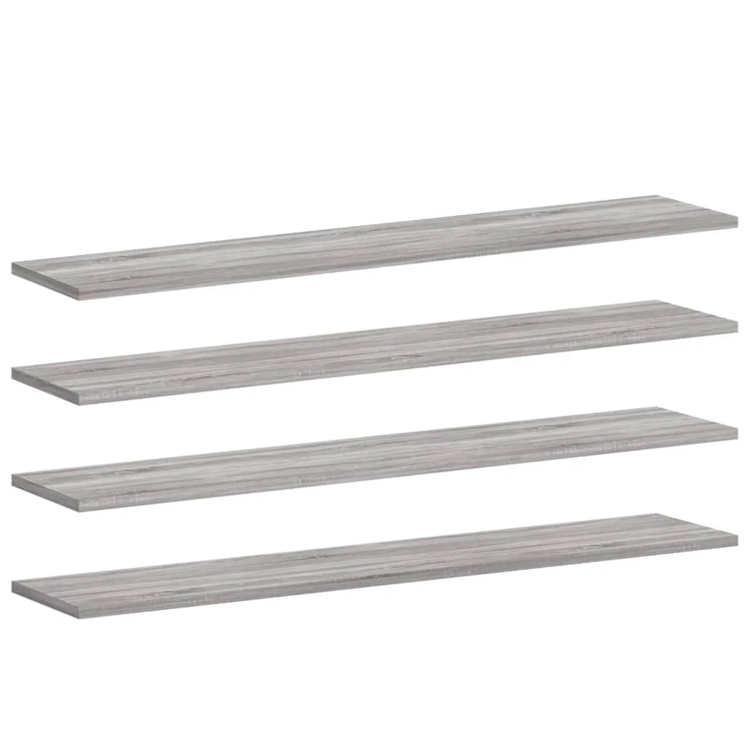 vidaXL Wandregale 4 Stk Grau Sonoma 100x20x1,5 cm Holzwerkstoff 838293