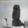 Anthrazitfarbene Moai Figur Rapa Nui (78cm) aus Kunstharz für Innen & Außen.