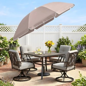 Sunula Sonnenschirm 160 cm Rund Für Balkon Garten Und Strand UV Schutz 50