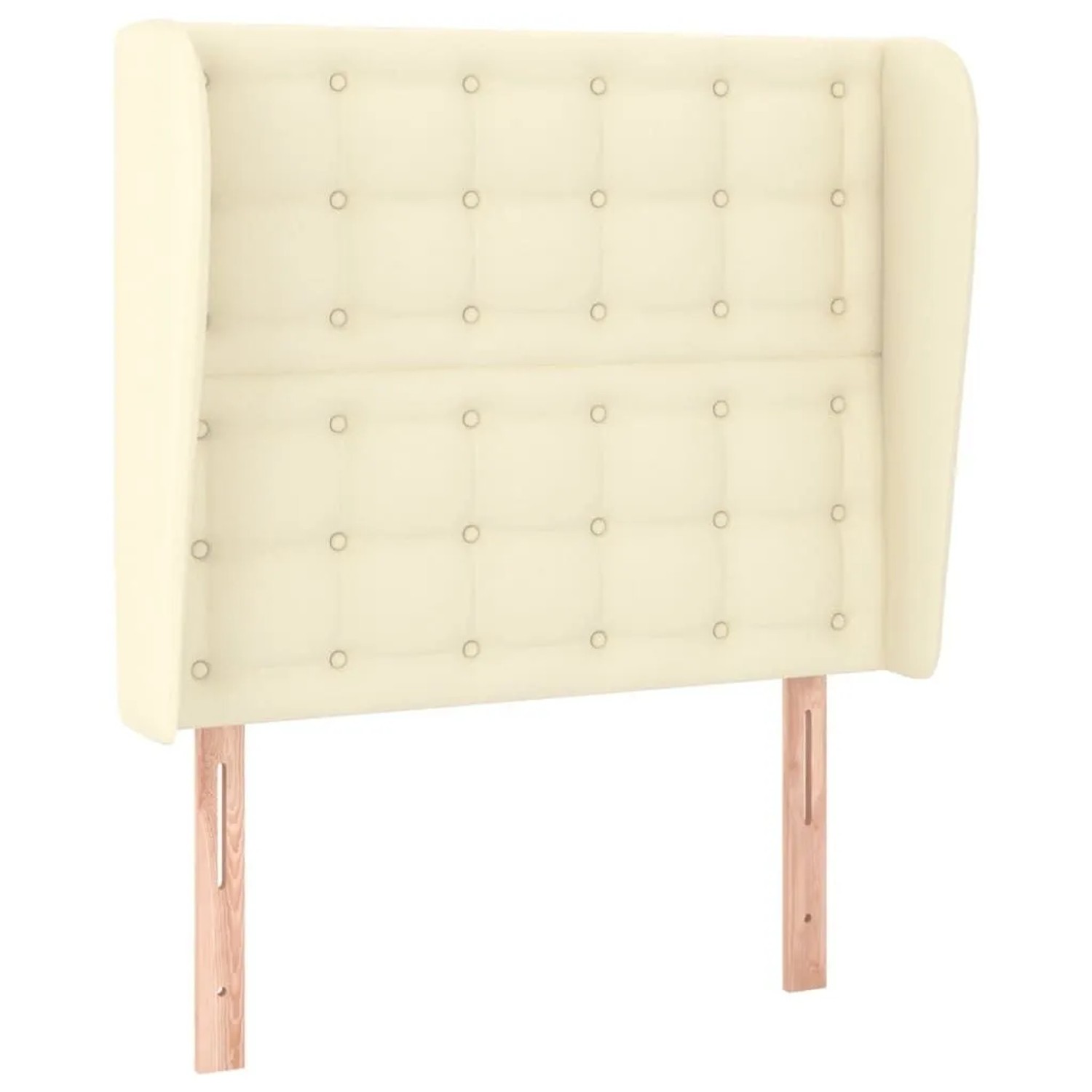 vidaXL Kopfteil mit Ohren Creme 93x23x118/128 cm Kunstleder 3118036