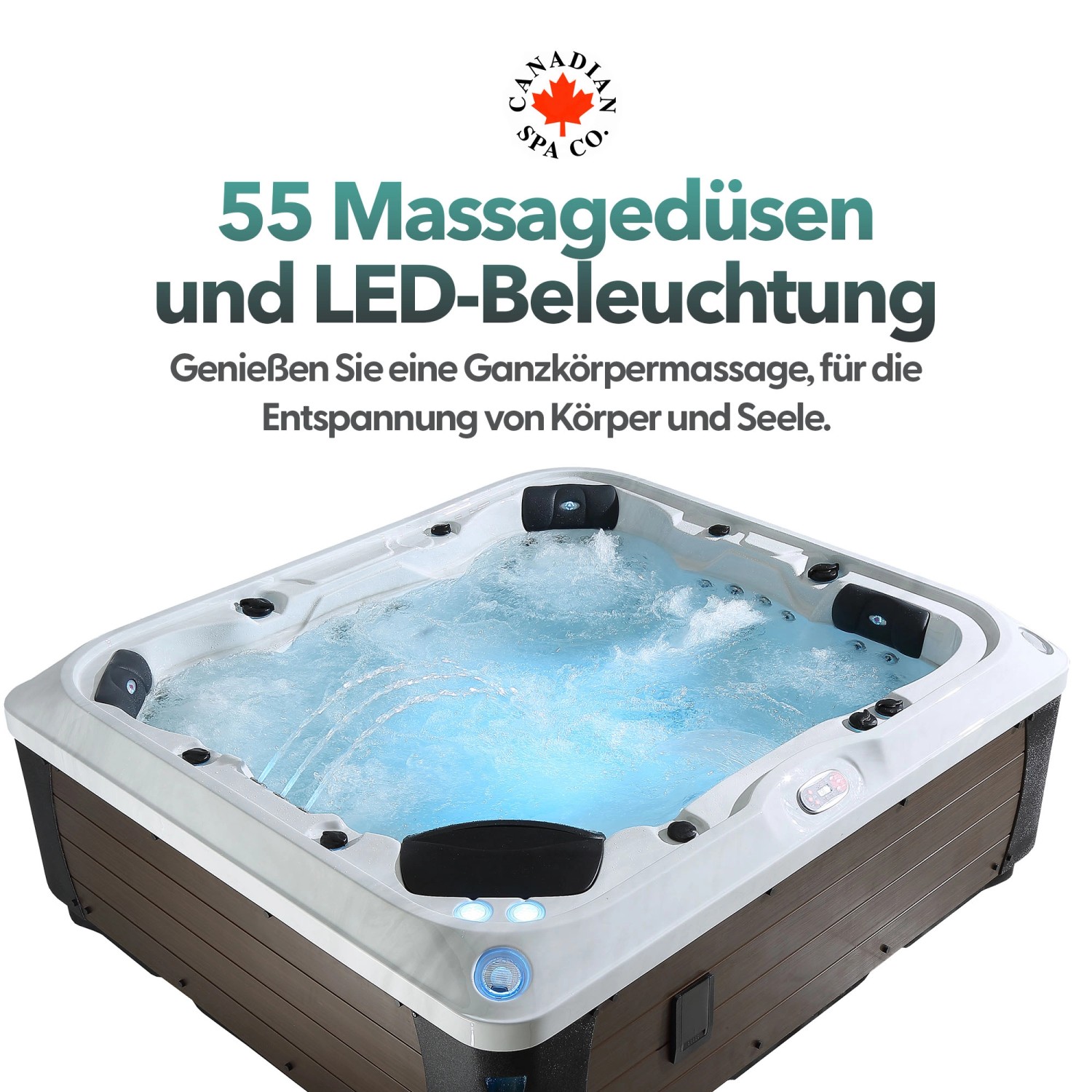 CANADIAN SPA CO Black Ice Moon Massagedüsen - Direktionale Pool-Düsen 70mm Für Whirlpools
