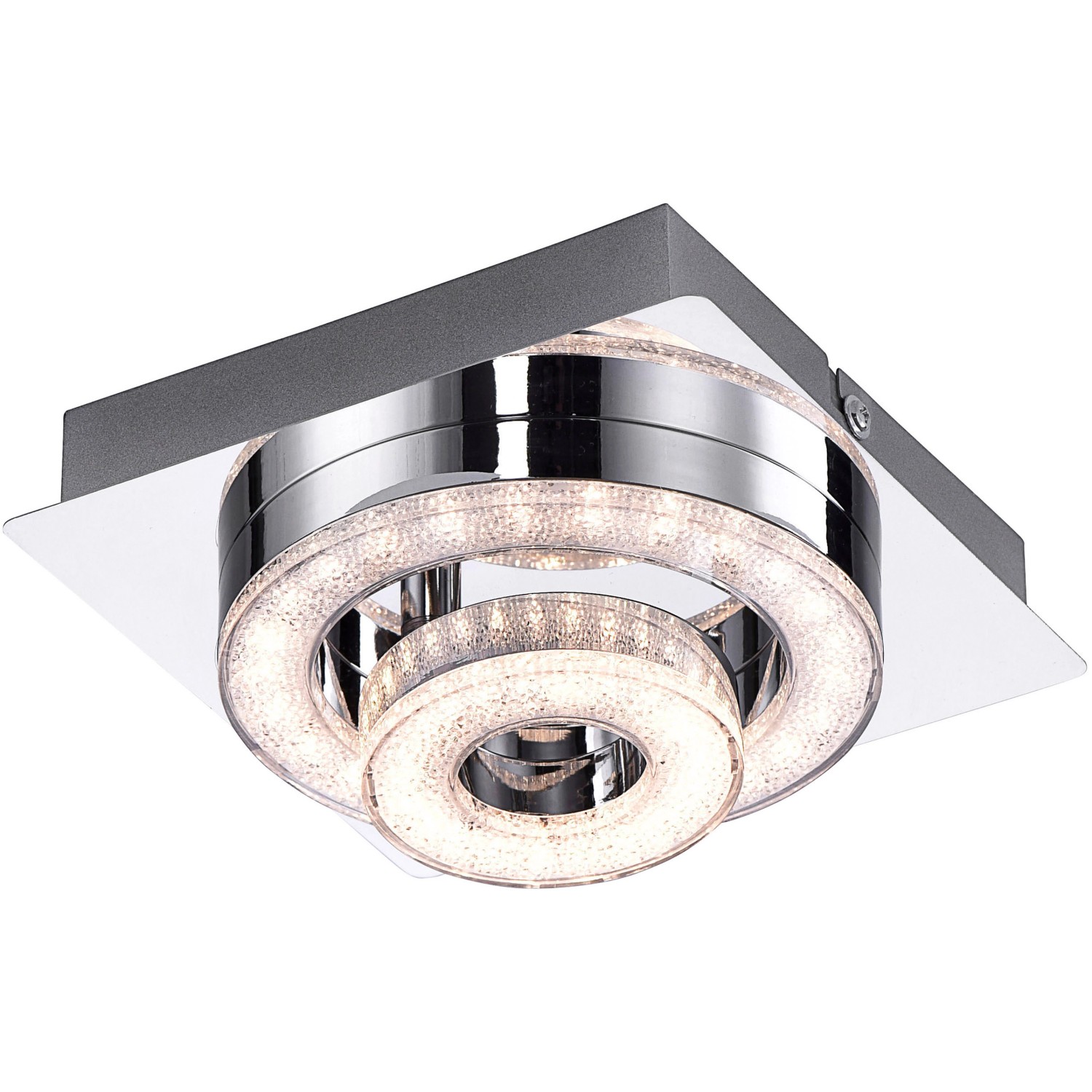 LED-Deckenleuchte Tim Chrom 2-flammig
