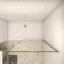 AICA Walk-In Duschkabine mit 8mm ESG Glas, chromfarbener Rahmen, ohne Duschtasse.