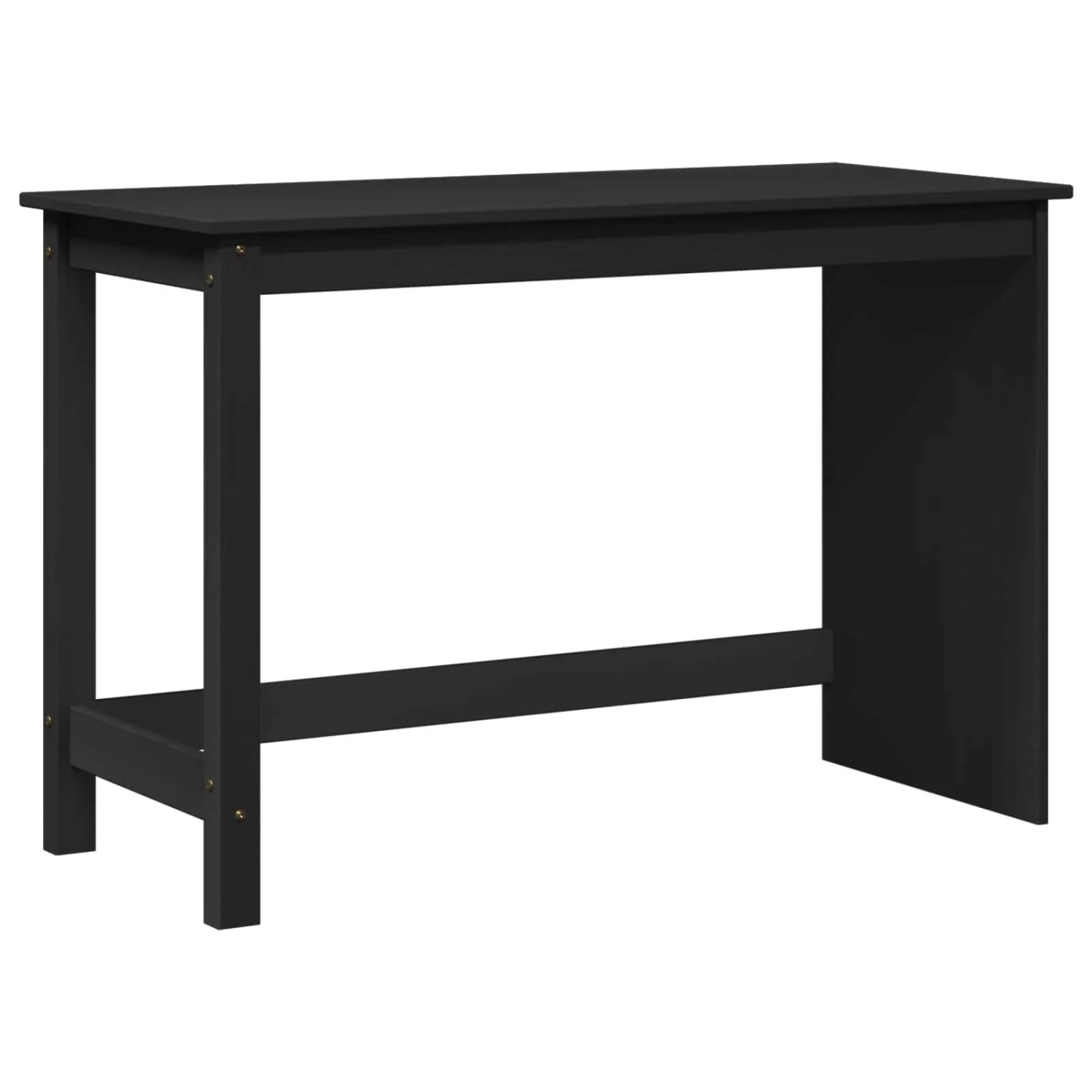vidaXL Schreibtisch Schwarz 112 x 50 x 75 cm Massivholz Kiefer 42028375