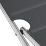 Tectake Aluminium Sonnenliege Lorella Gepolstert  Klappbar Wetterfest und Uv Beständig  200 x 60 50 x 115 cm Grau_9