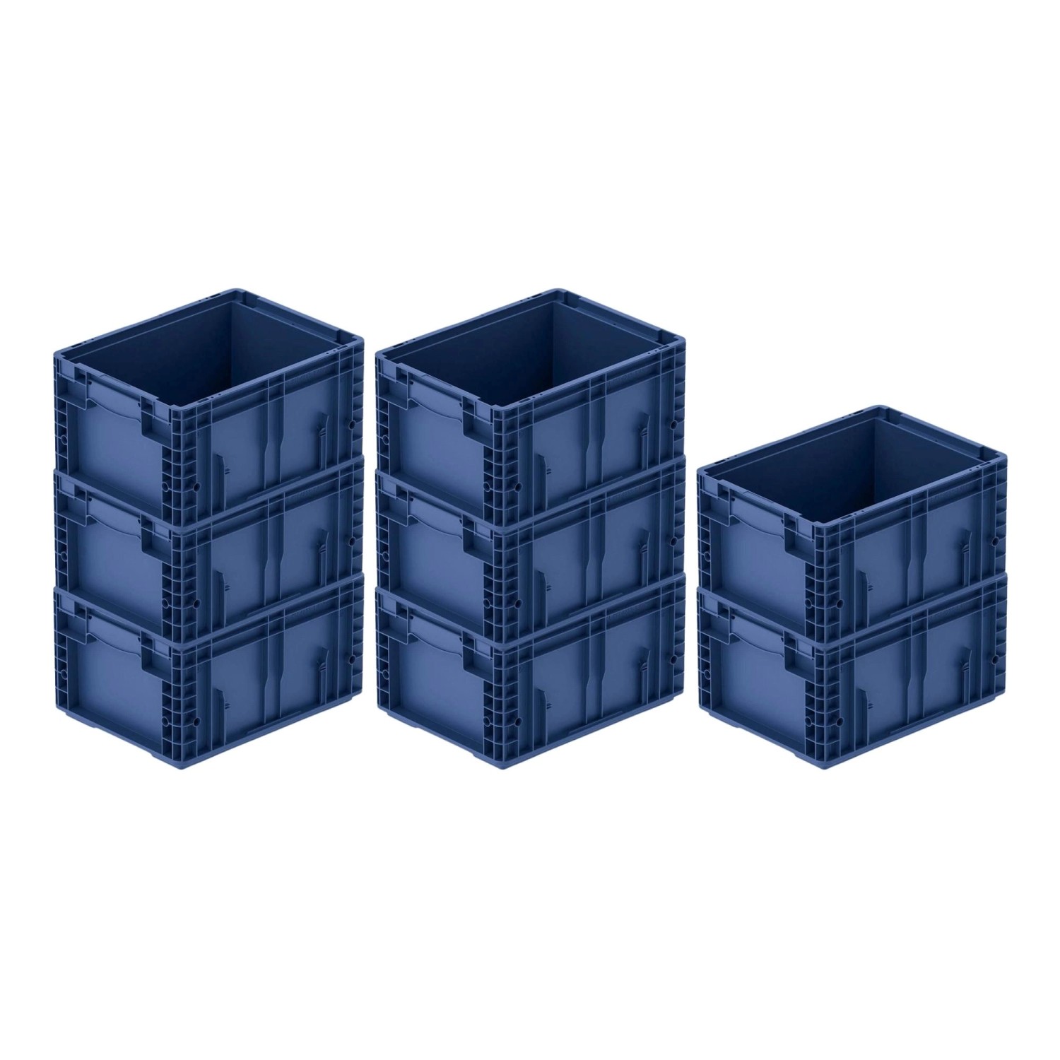 Thumbnail - SuperSparSet 8 x VDA KLT Kleinladungsträger Mit Verbundboden HxBxT 21,3 x 30 x 40 cm 16,2 Liter KLT Transportbox Transpo...