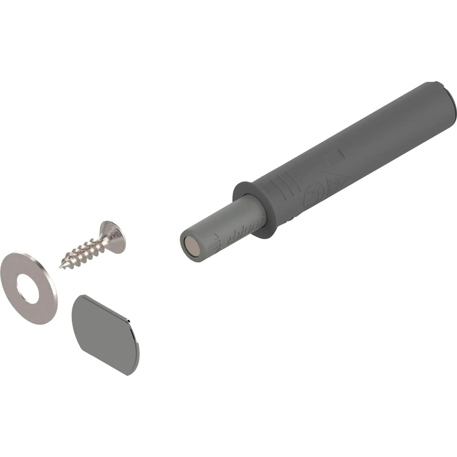 Blum Türöffner Tip On 956.1004 Kurzversion mit Magnet Platingrau