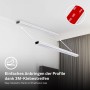 Alu-weißes Briloner LED-Streifen Profil, selbstklebend, 2m, einfache Montage.